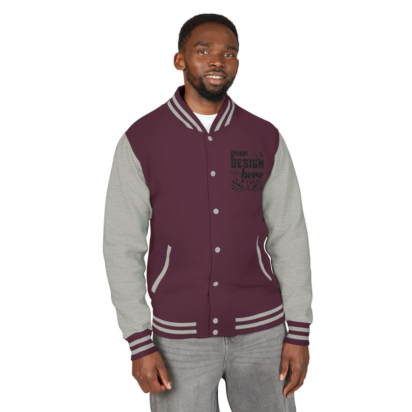 Customizable AWDis JH043 Unisex Heavyweight Letterman Jacket
