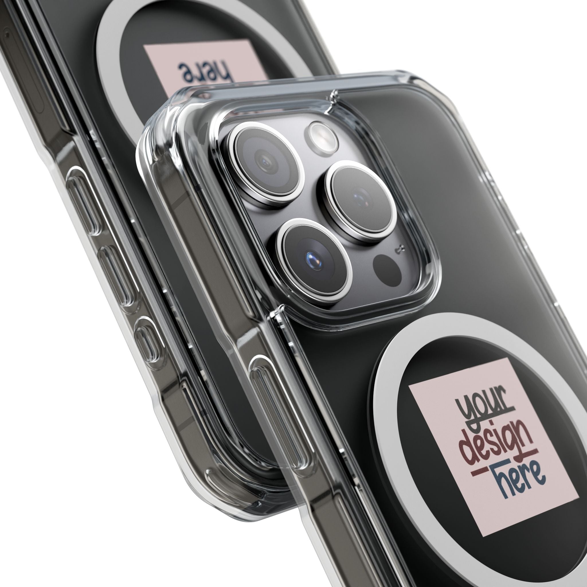 Customizable Magnetic Clear Impact Case With Air Cushioned Bumper Corners