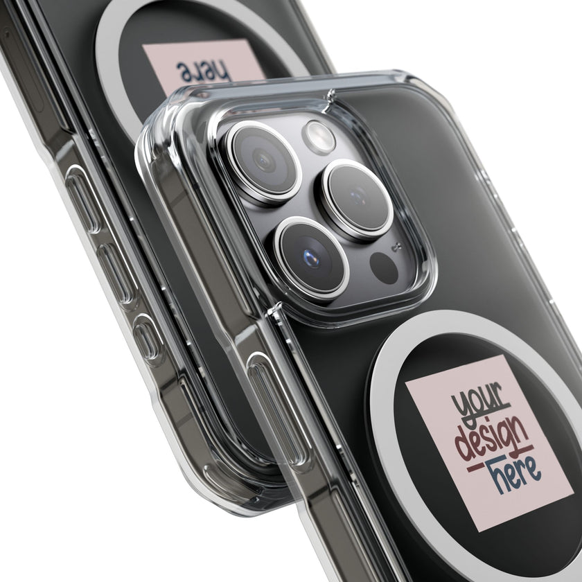 Customizable Magnetic Clear Impact Case With Air Cushioned Bumper Corners