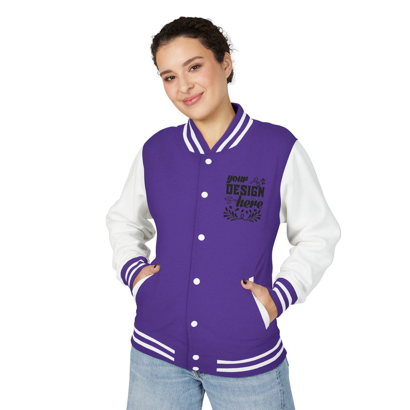Customizable AWDis JH043 Unisex Heavyweight Letterman Jacket