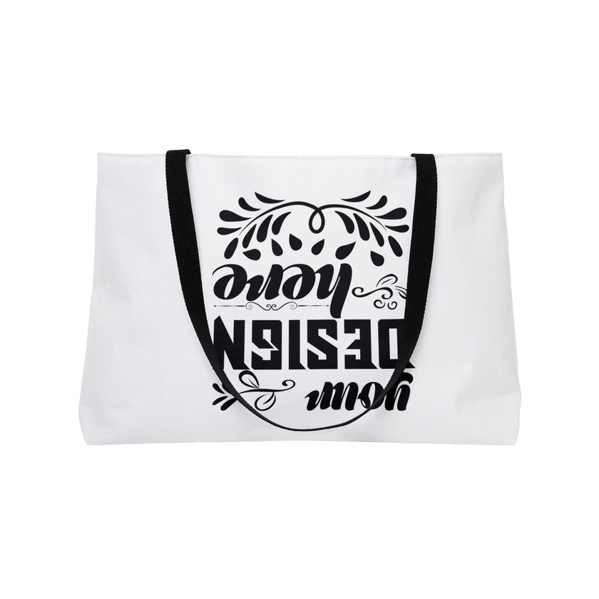 Customizable Spun Polyester Weekender Tote Bag With Lined Interior