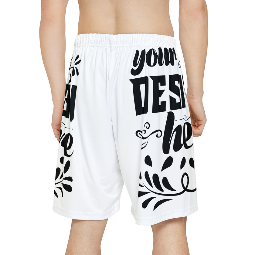 Customizable Mens Sports Shorts All Over Print Extra Light Polyester