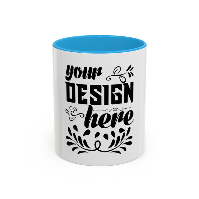 Customizable Two-Tone Ceramic Accent Mug 11oz 15oz for Daily Use