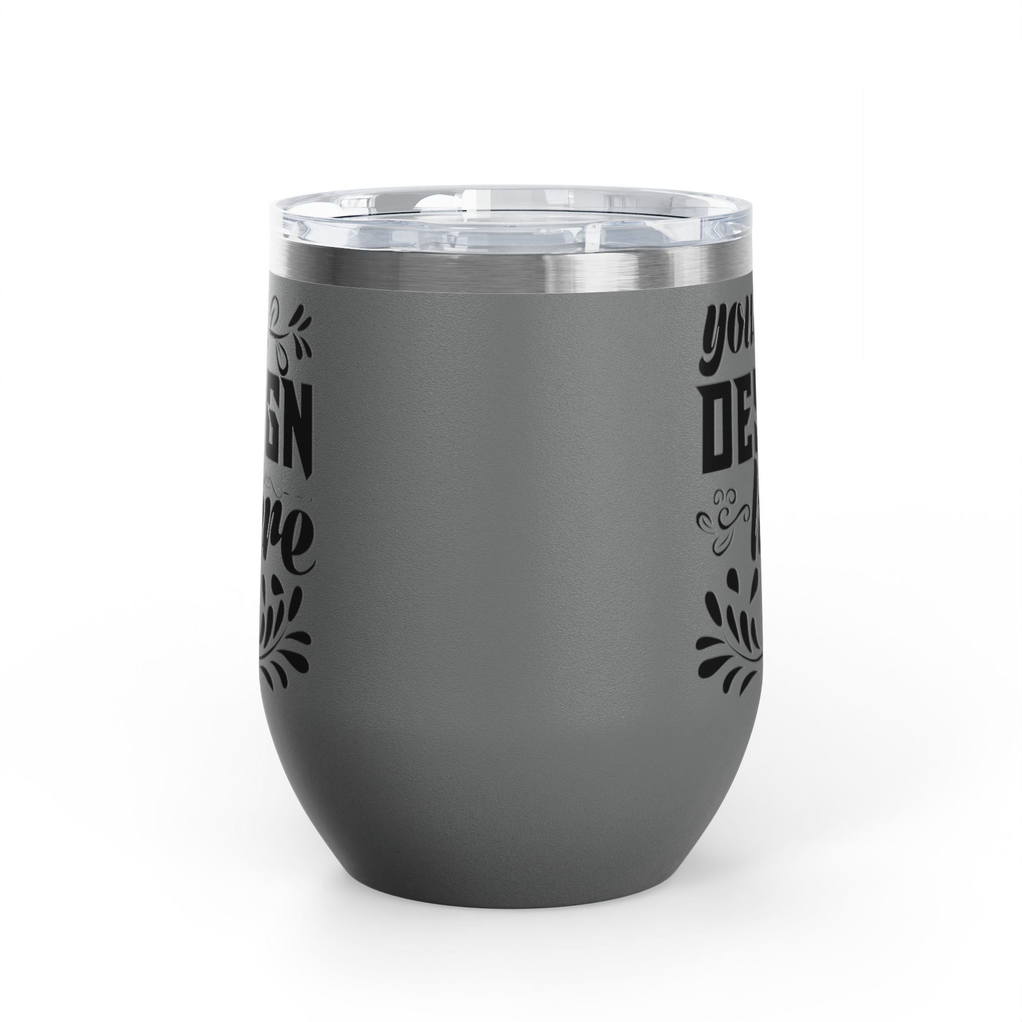 Customizable Polar Camel 12oz Stainless Steel Wine Tumbler Cup Lid