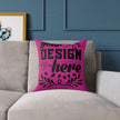 Customizable Square Poly Canvas Pillow with Insert Double-Sided Print