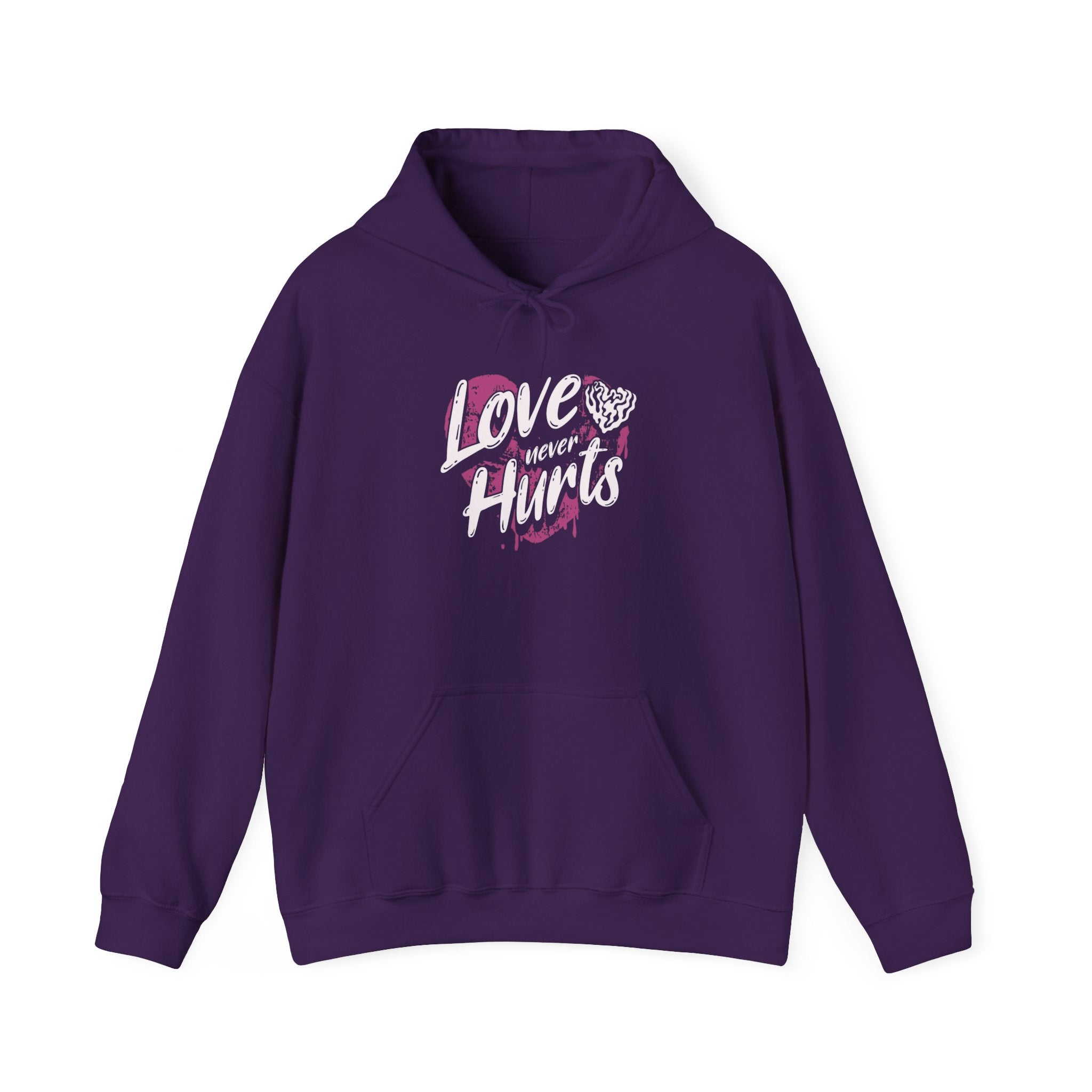 Gildan 18500 Unisex  Hooded Sweatshirt | Love Never Hurts Graphic Print