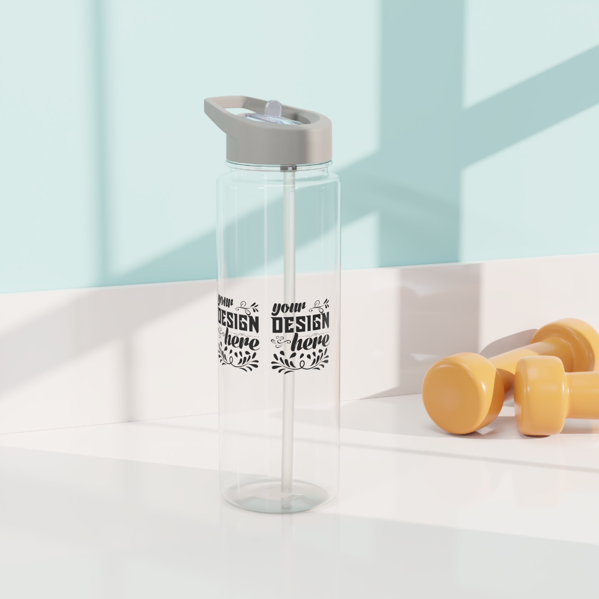 Customizable Tritan Reusable Water Bottle with Straw Lid