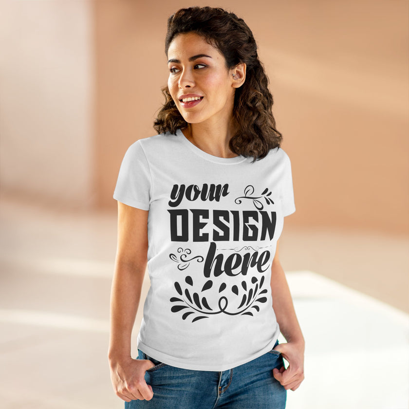 Customizable Gildan 5000L Womens Midweight Cotton Short Sleeve T-Shirt