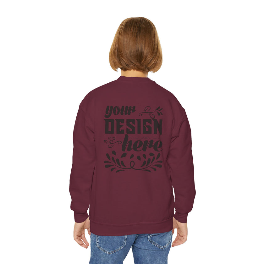 Customizable Gildan 18000B Youth Heavy Blend Crewneck Sweatshirt