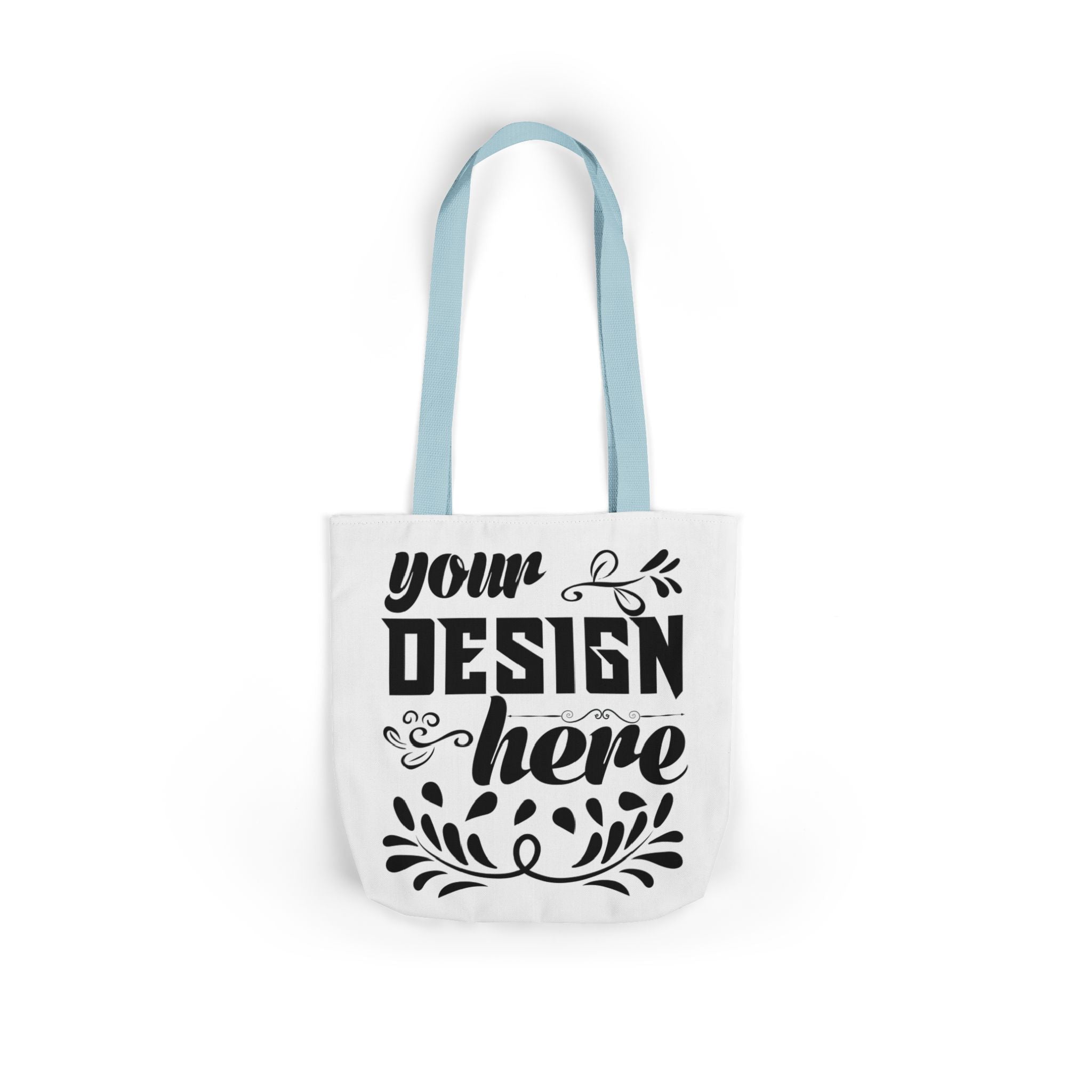 Customizable Canvas Tote Bag With 5 Color Strap Options All Over Print
