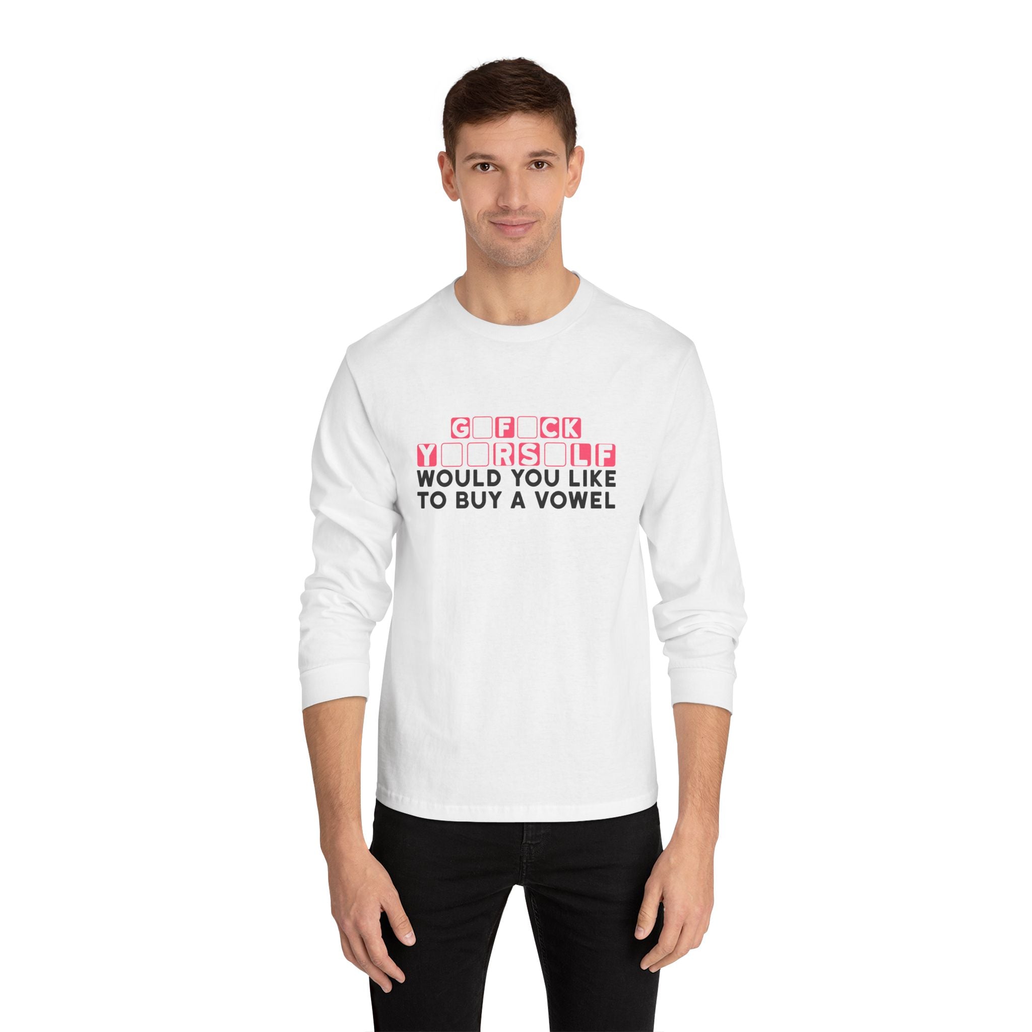 American Apparel 1304 Unisex Long Sleeve T-Shirt Buy a Vowel Graphic Print