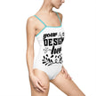 Customizable Women One-Piece Swimsuit With Back Cutout AOP