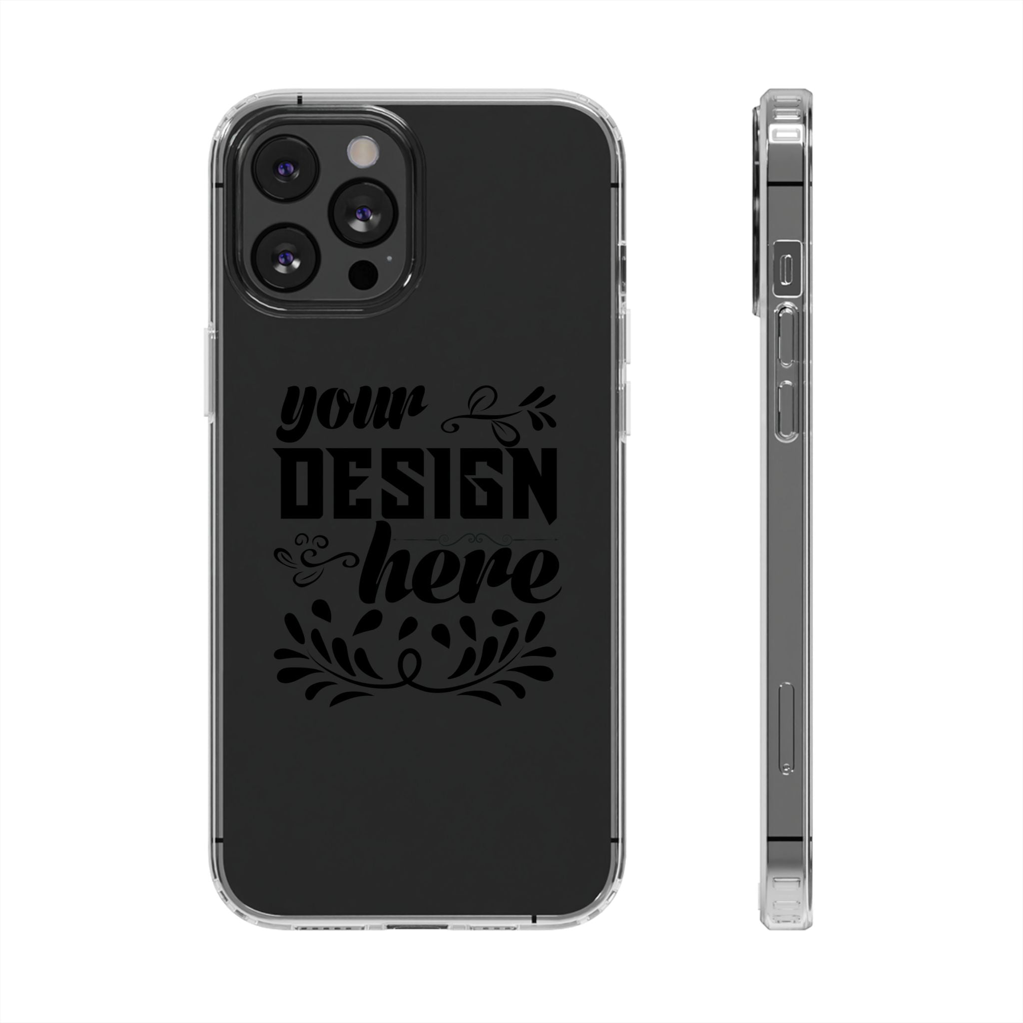 Customizable Clear Impact Resistant Phone Case With TPU Sides Wireless Ready