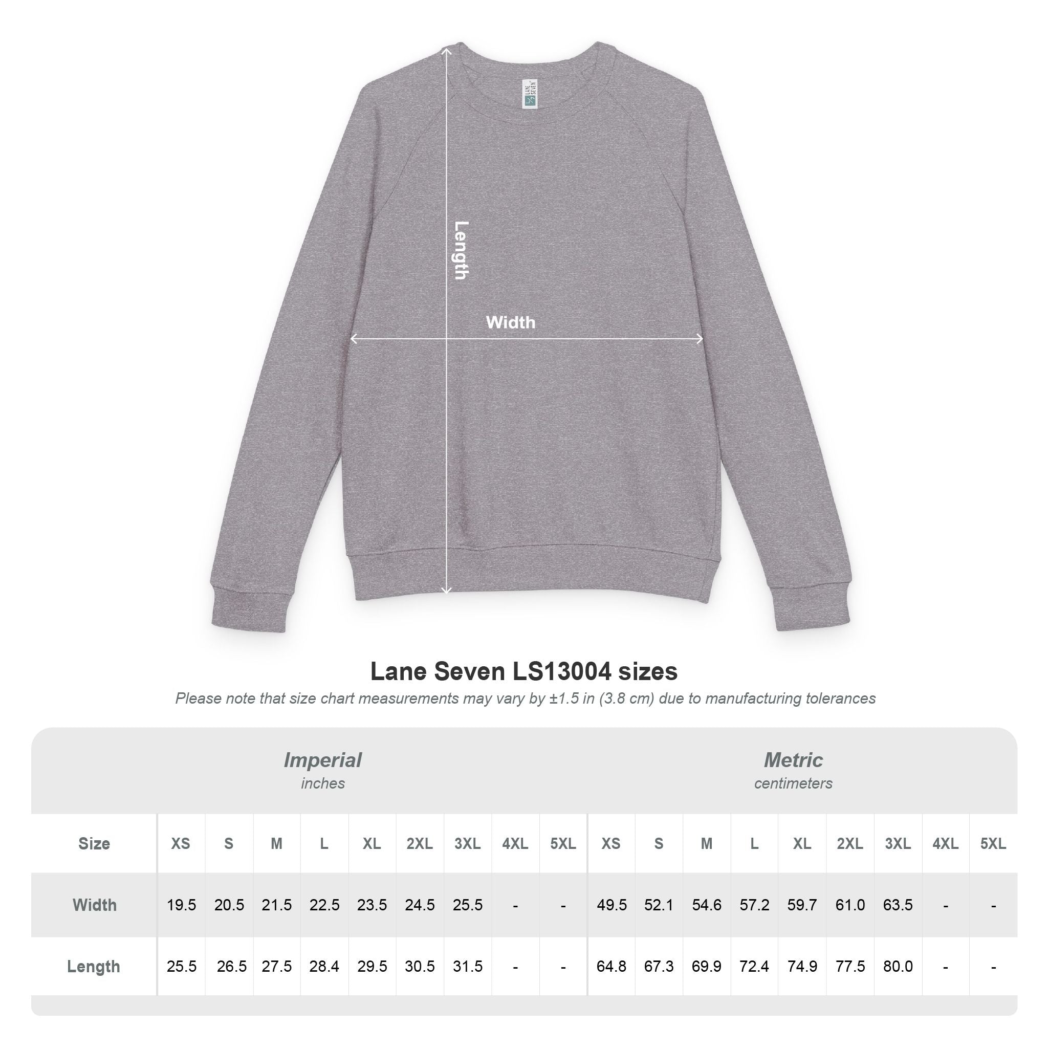 Lane Seven LS13004 Unisex Raglan Crewneck 