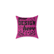 Customizable Square Poly Canvas Pillow with Insert Double-Sided Print