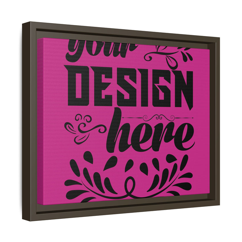 Customizable Framed Matte Canvas Print with Pinewood Frame Sawtooth Hanger