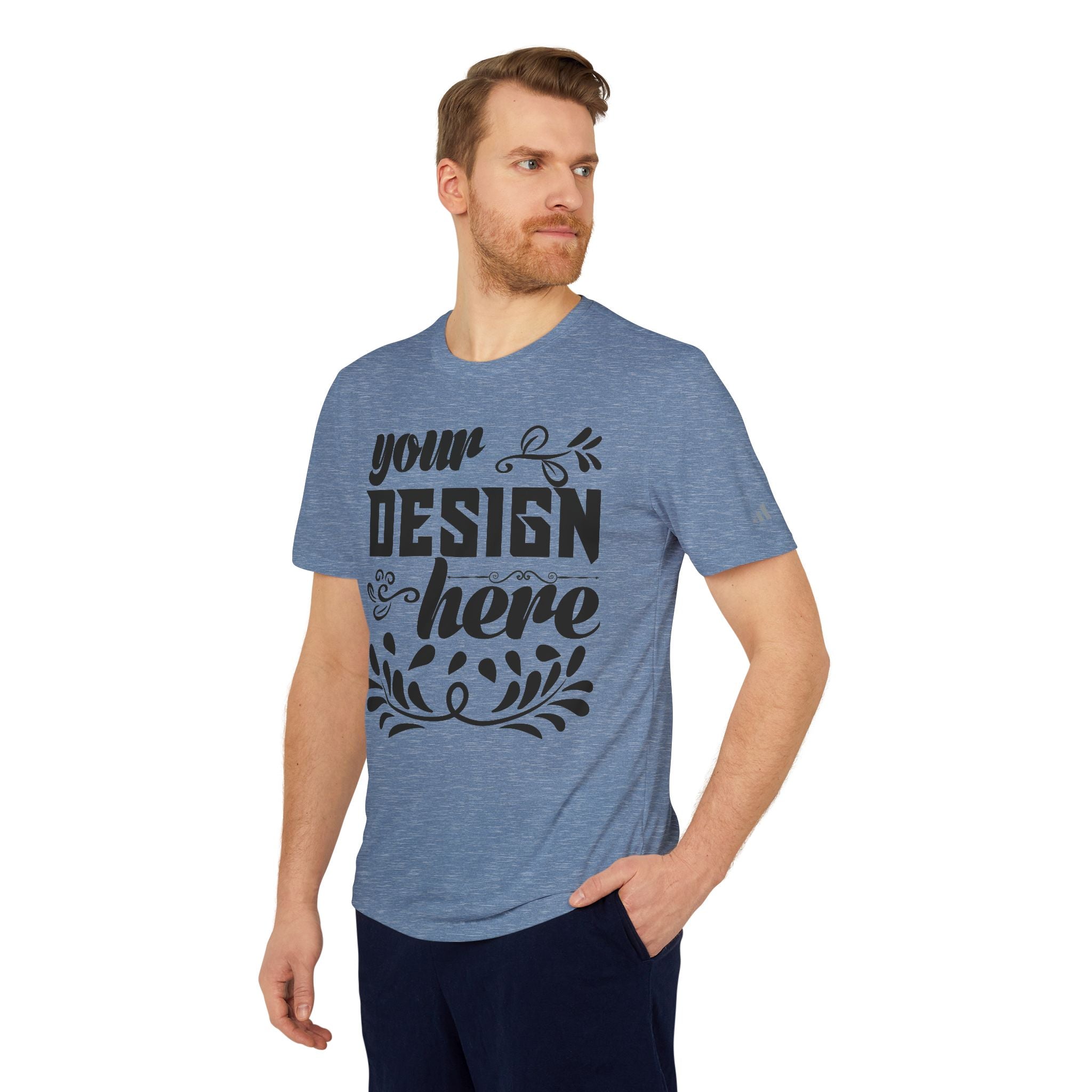 Customizable Adidas A376 Unisex Sport T-Shirt Regular Fit Performance