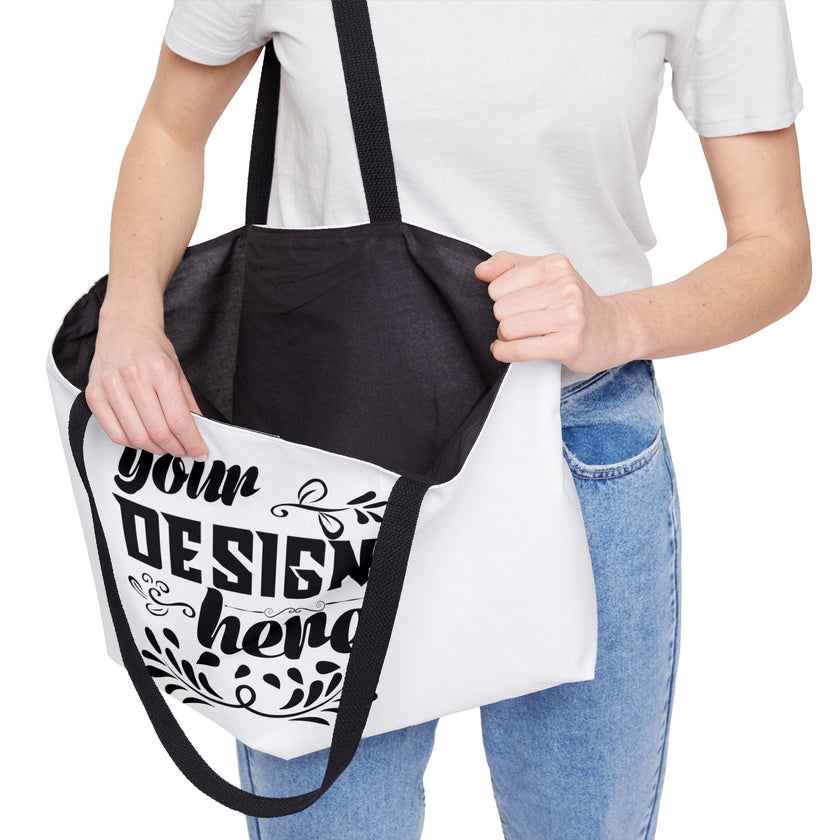 Customizable Spun Polyester Weekender Tote Bag With Lined Interior