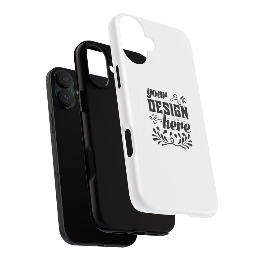 Customizable Tough Magnetic Phone Case Dual Layer Polycarbonate TPU Liner