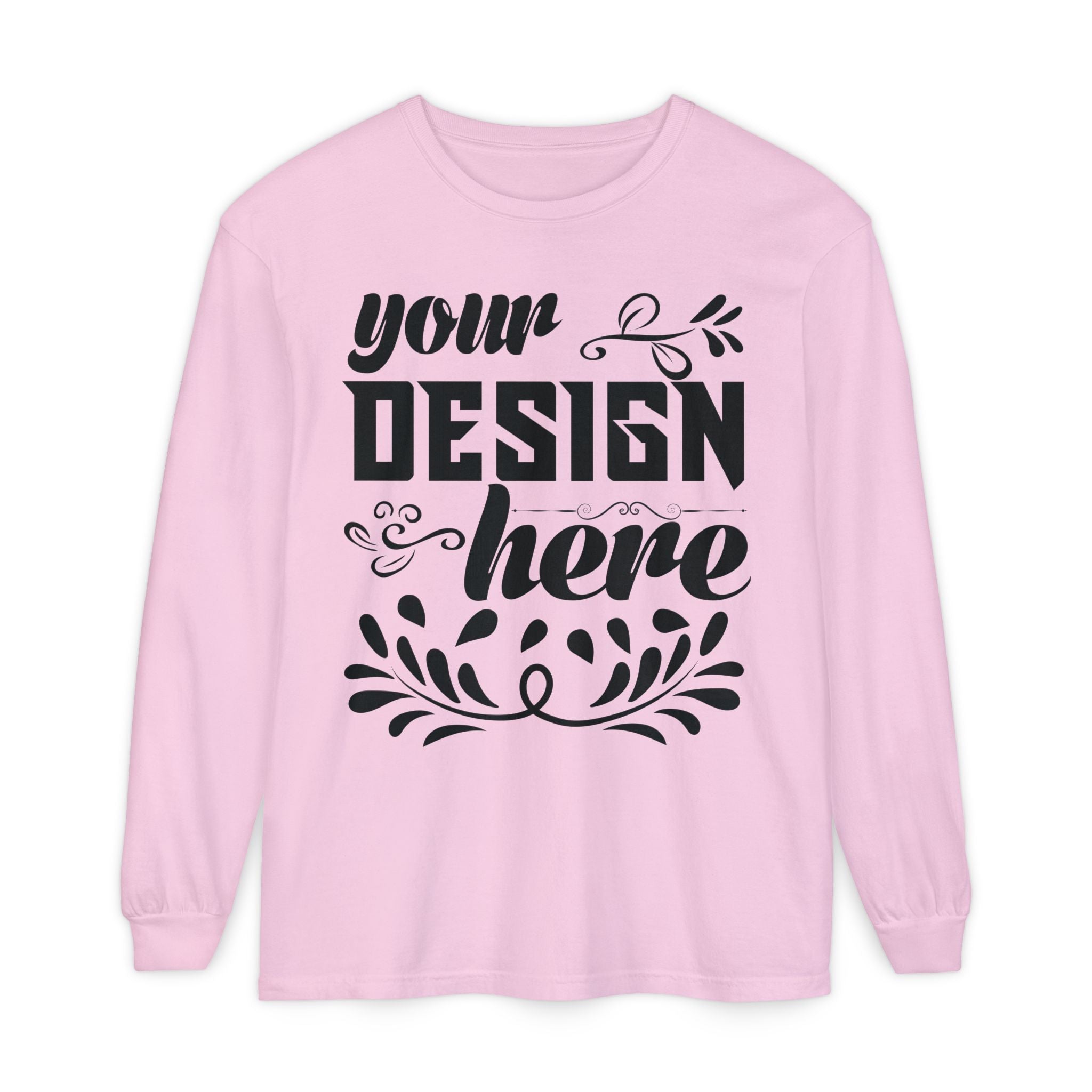 Customizable Comfort Colors 6014 Unisex Garment Dyed Long Sleeve T Shirt