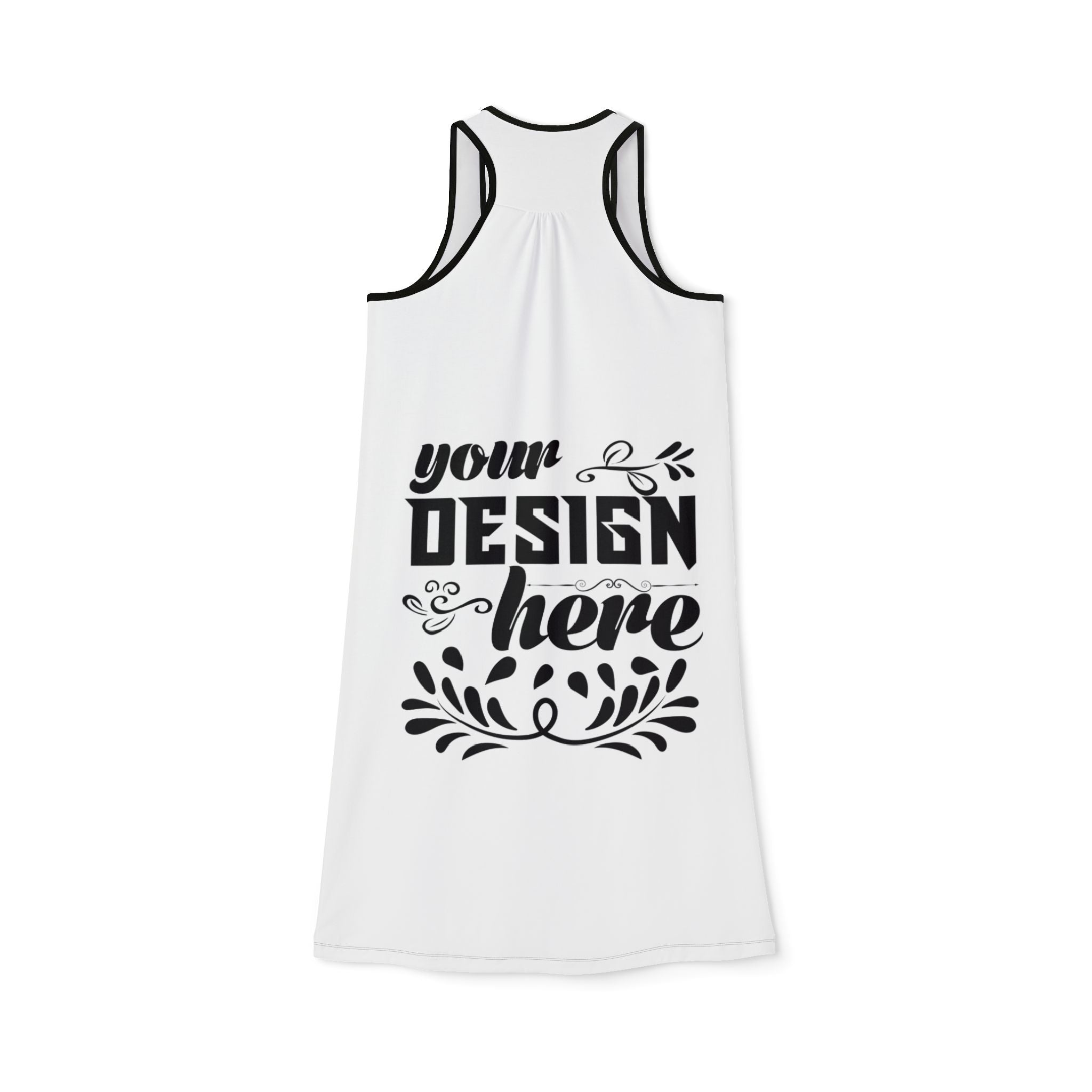 Customizable Women’s Racerback Dress AOP Stretch Jersey Regular Fit Cinched Back