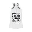 Customizable Women’s Racerback Dress AOP Stretch Jersey Regular Fit Cinched Back