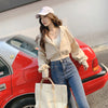 Nameria Stylish Zip Up Cropped Hoodie Terry Cotton
