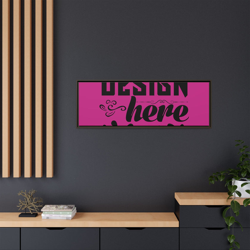 Customizable Framed Matte Canvas Print with Pinewood Frame Sawtooth Hanger