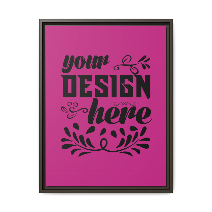 Customizable Framed Matte Canvas Print with Pinewood Frame Sawtooth Hanger