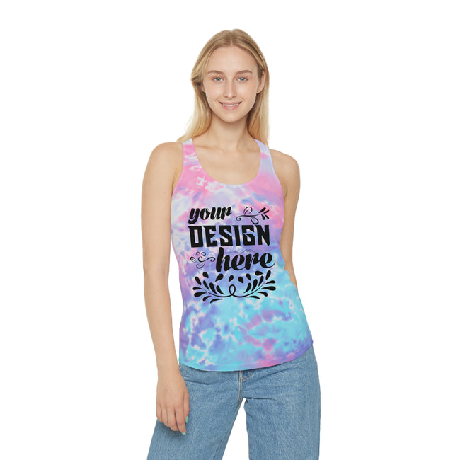 Customizable Colortone 3400 Tie Dye Racerback Tank Top
