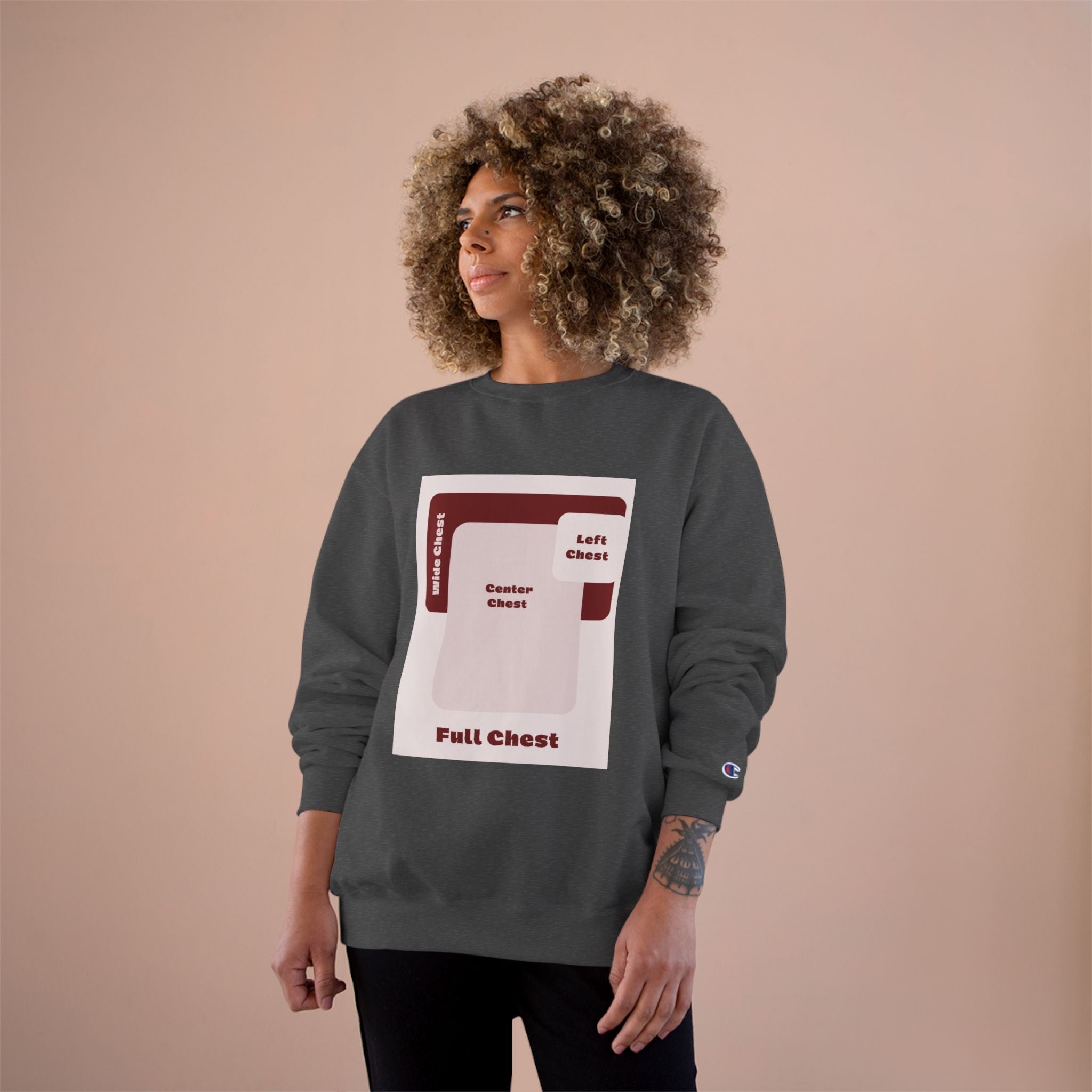 Customizable Champion S600 Crewneck Sweatshirt DTG Print