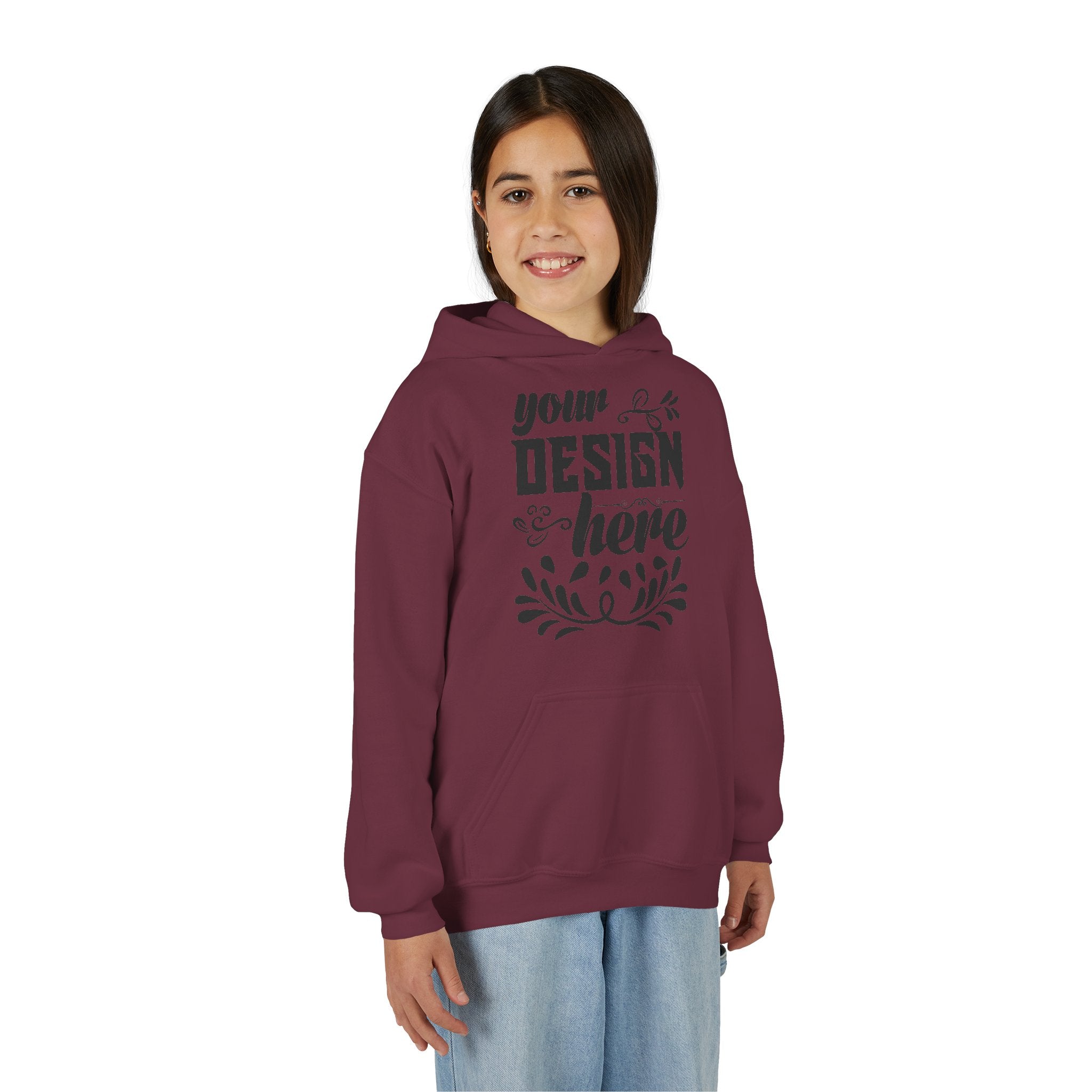 Customizable Gildan 18500B Youth Heavy Blend Hooded Sweatshirt
