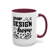 Customizable Glossy Ceramic Accent Mug 11oz and 15oz