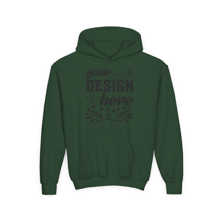 Customizable Gildan 18500B Youth Heavy Blend Hooded Sweatshirt