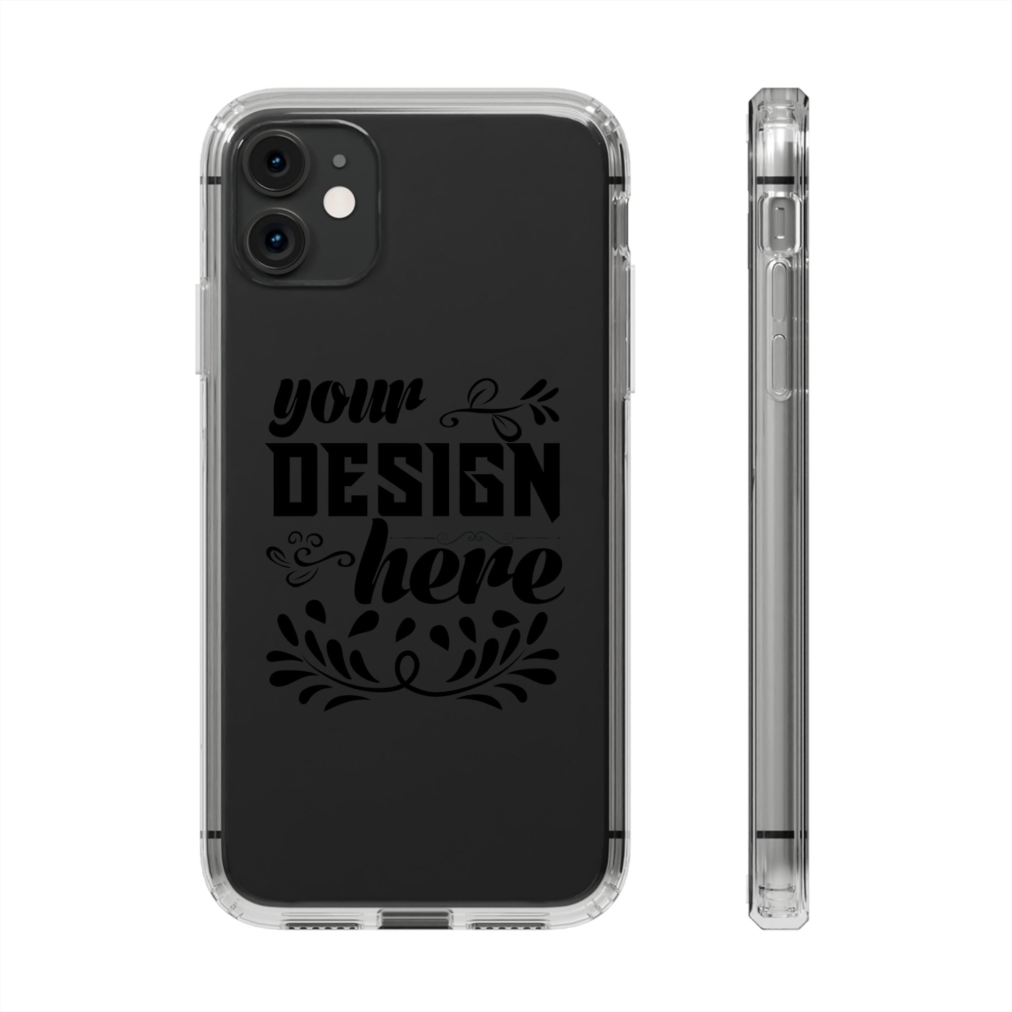 Customizable Clear Impact Resistant Phone Case With TPU Sides Wireless Ready