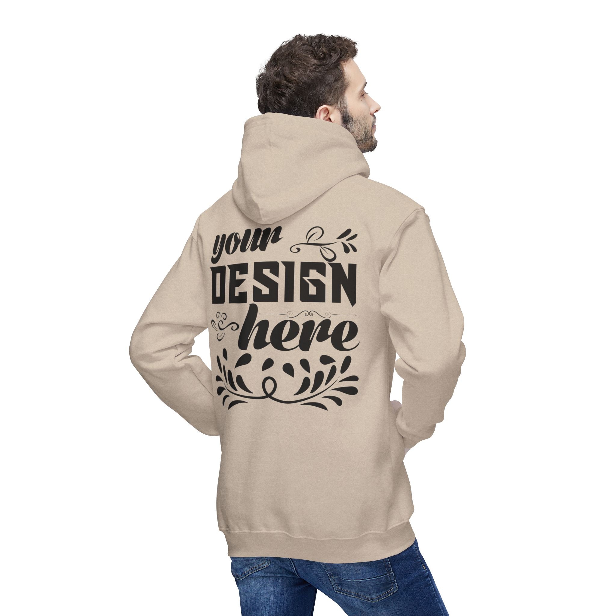 Customizable Bayside 960 Unisex Heavyweight Hooded Sweatshirt Made in US