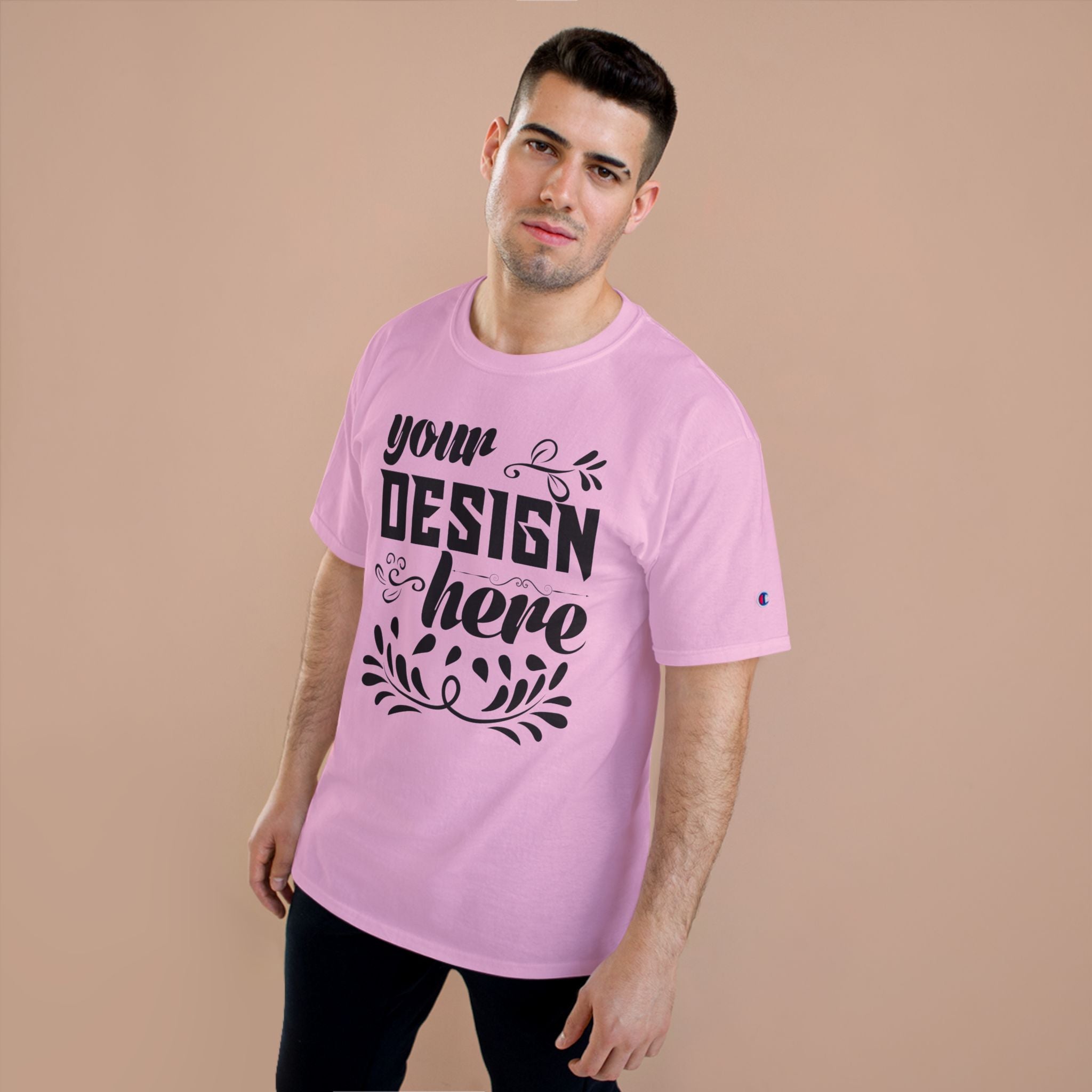 Customizable Champion T425 Unisex Cotton T-Shirt Classic Fit