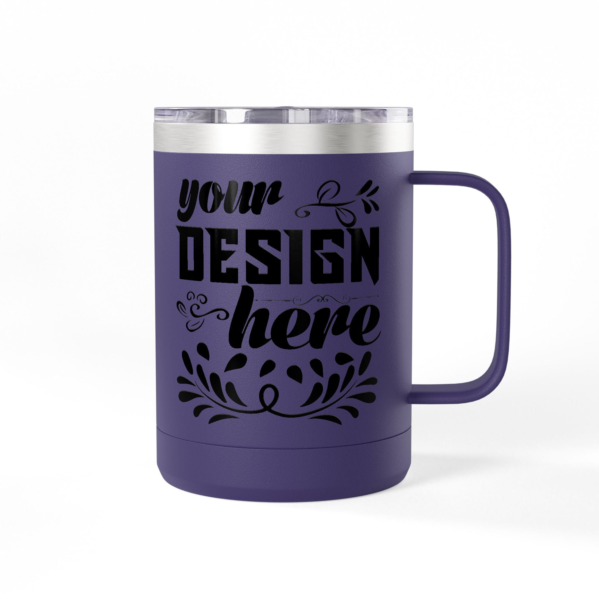 Customizable Polar Camel 15oz Stainless Steel Coffee Mug Tumbler Lid