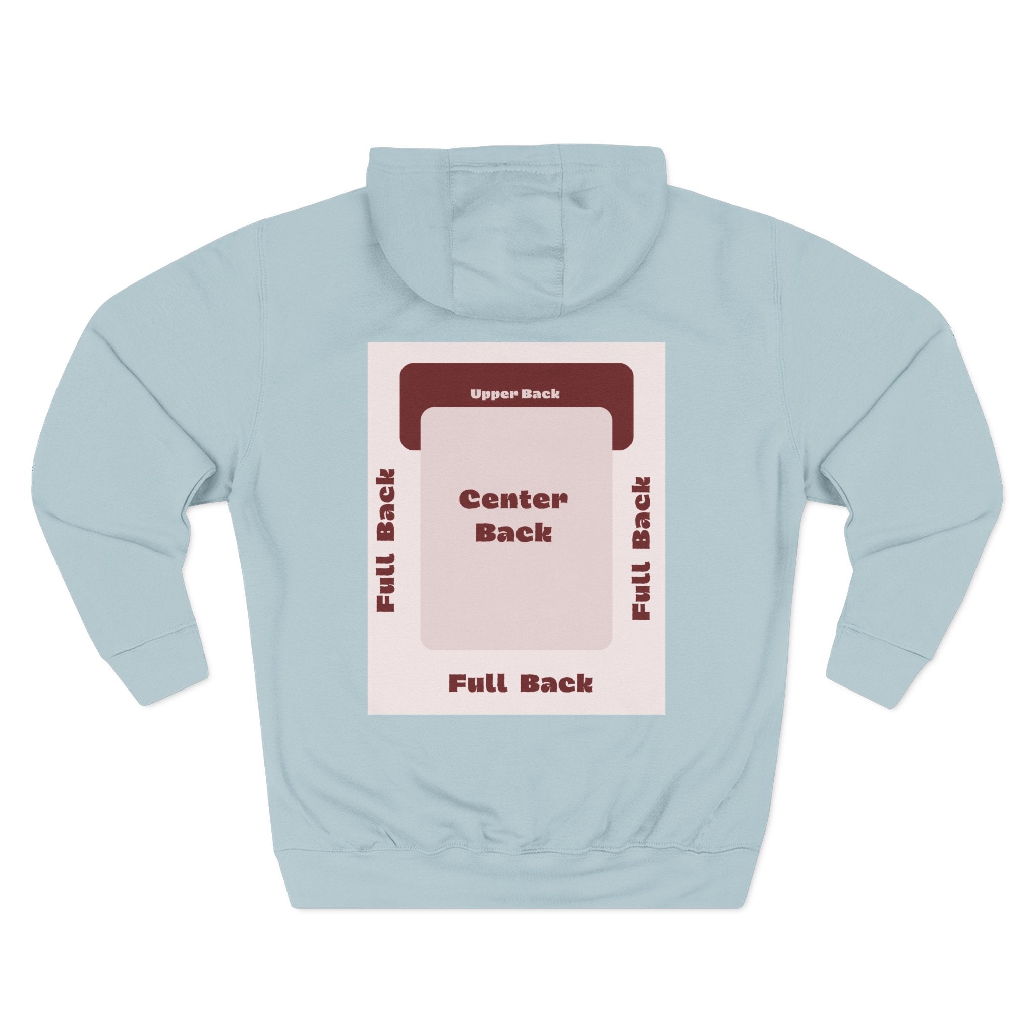 Customizable Lane Seven LS14001 Unisex Three Panel Fleece Hoodie