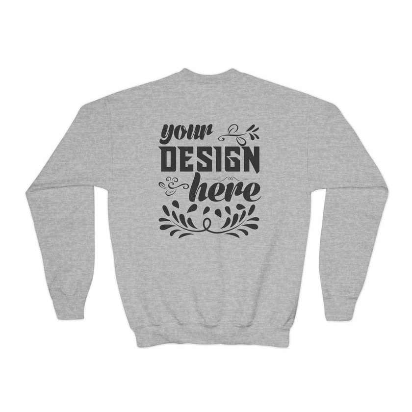 Customizable Gildan 18000B Youth Heavy Blend Crewneck Sweatshirt