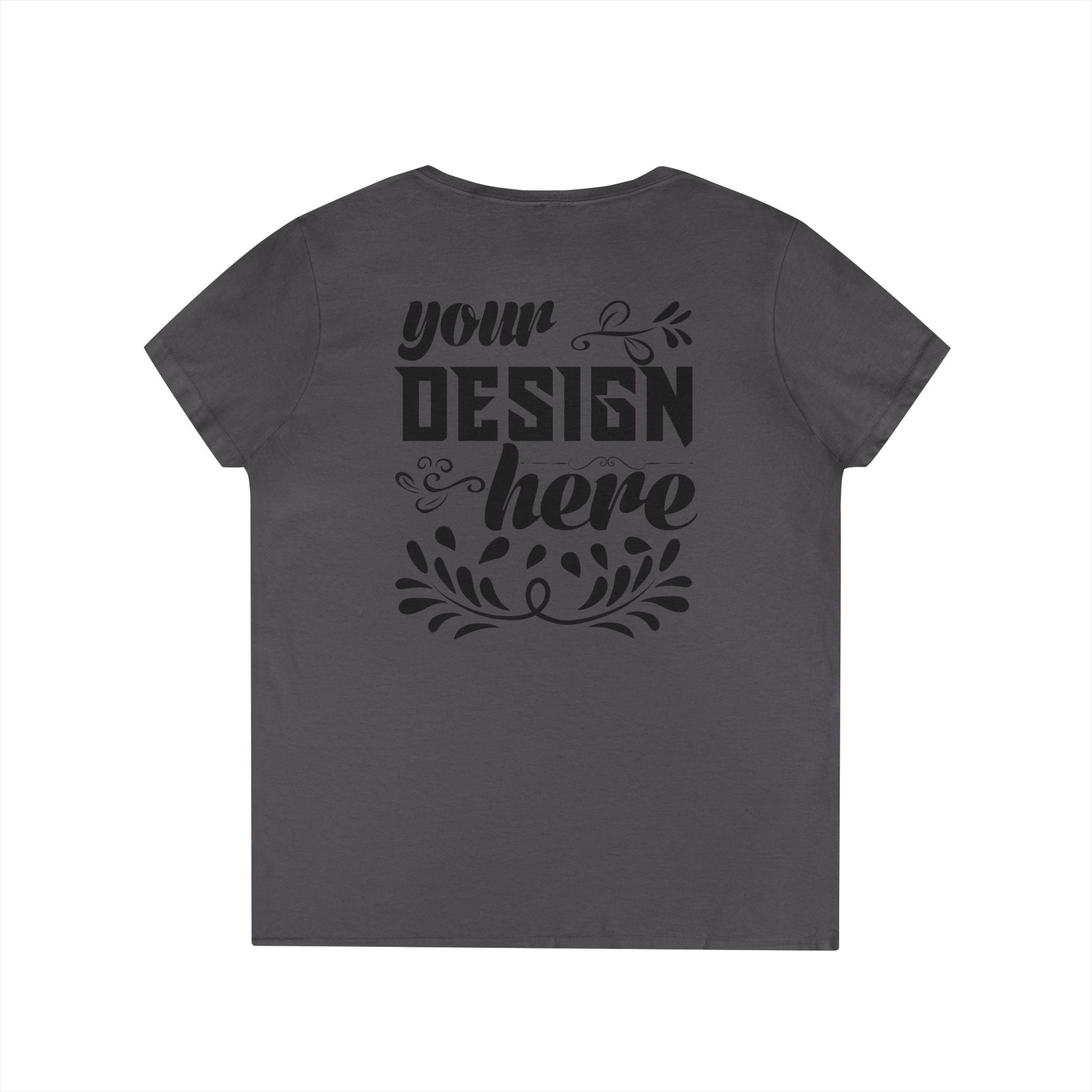 Customizable Gildan 5V00L Womens V Neck T Shirt Semi Fitted Cotton