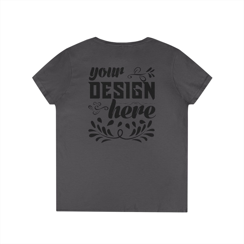 Customizable Gildan 5V00L Womens V Neck T Shirt Semi Fitted Cotton