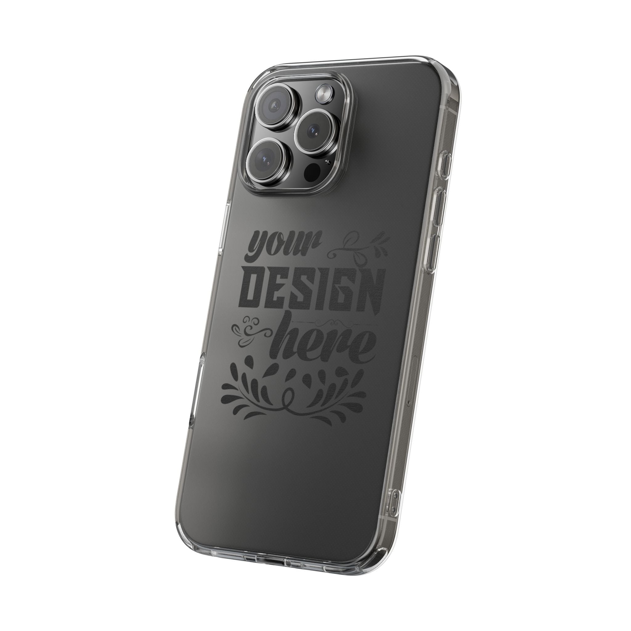 Customizable Clear Impact Resistant Phone Case With TPU Sides Wireless Ready