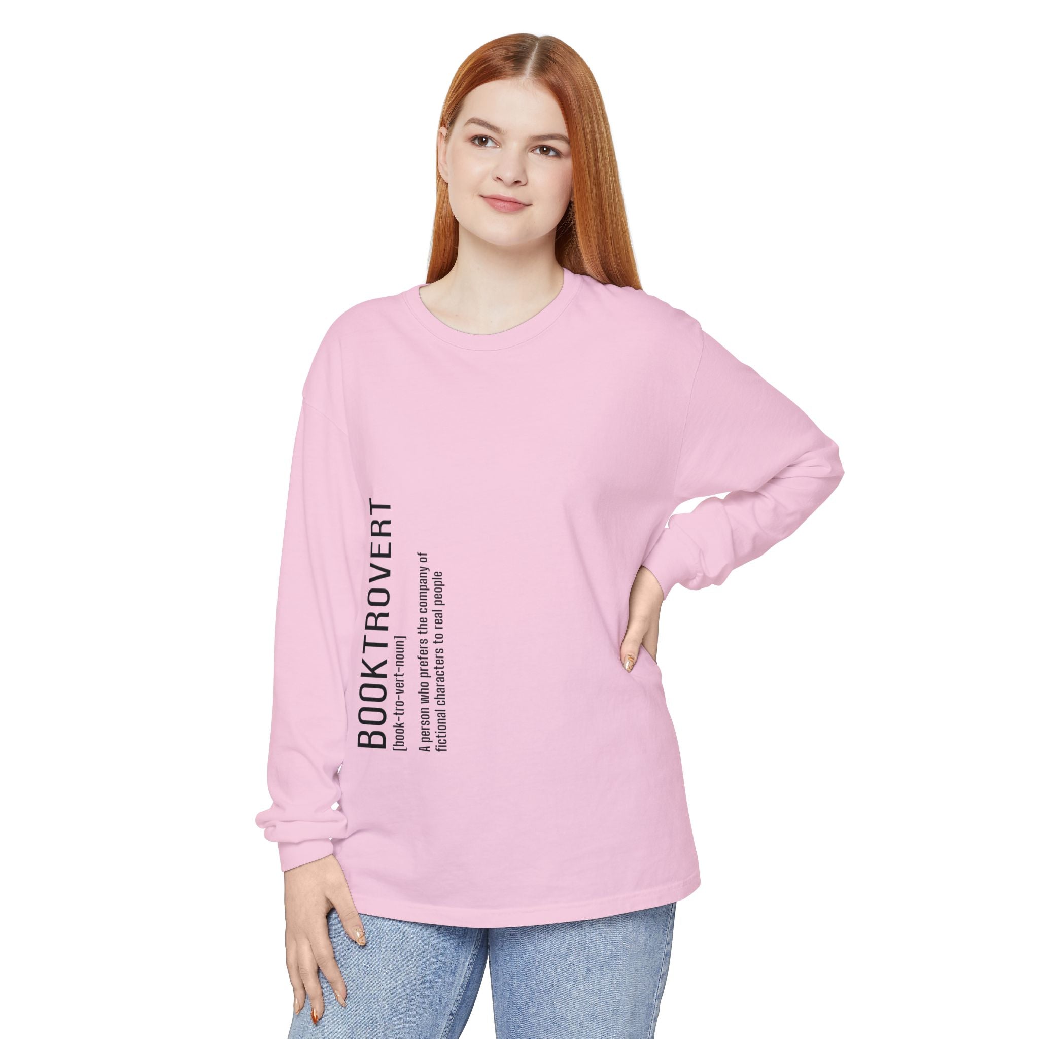 Comfort Colors 6014 Unisex  Long Sleeve T-Shirt | Booktrovert Graphic Print