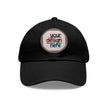 Customizable ValuCap VC300A Dad Hat with Round PU Leather Patch Front