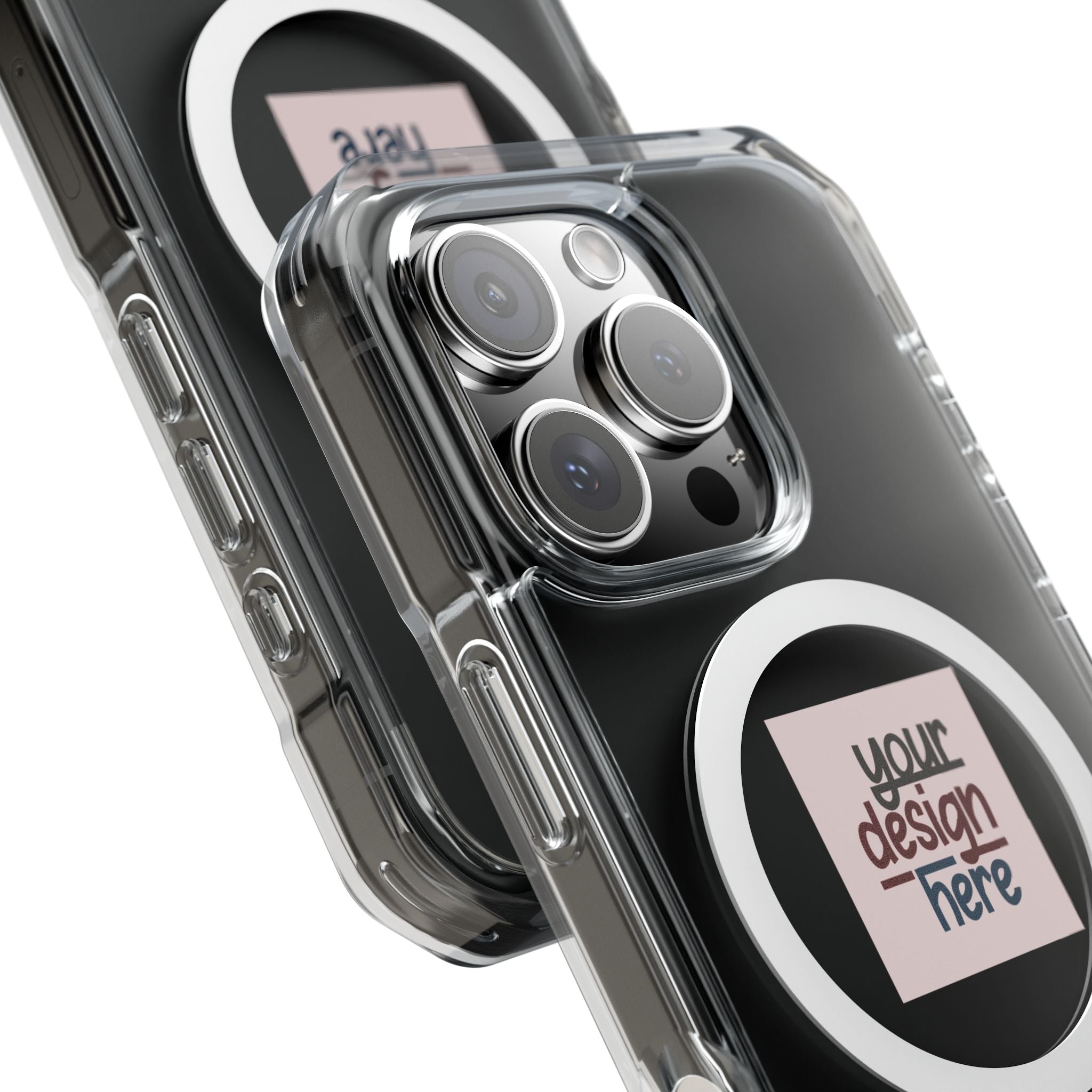 Customizable Magnetic Clear Impact Case With Air Cushioned Bumper Corners