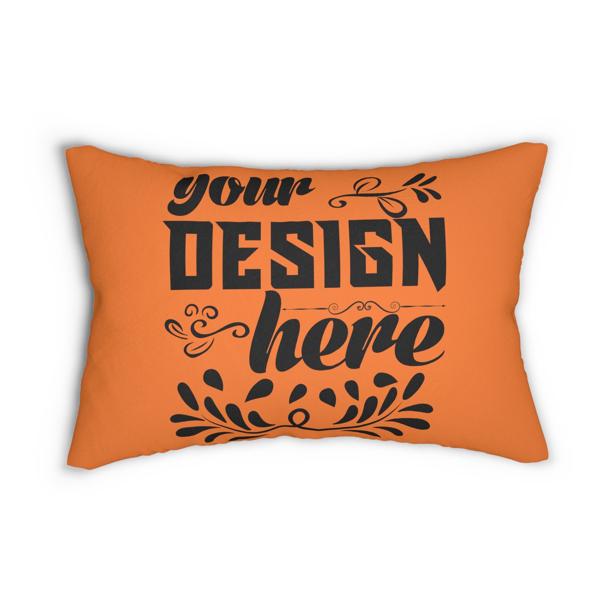 Customizable Spun Polyester Lumbar Pillow with Double Sided Print Case
