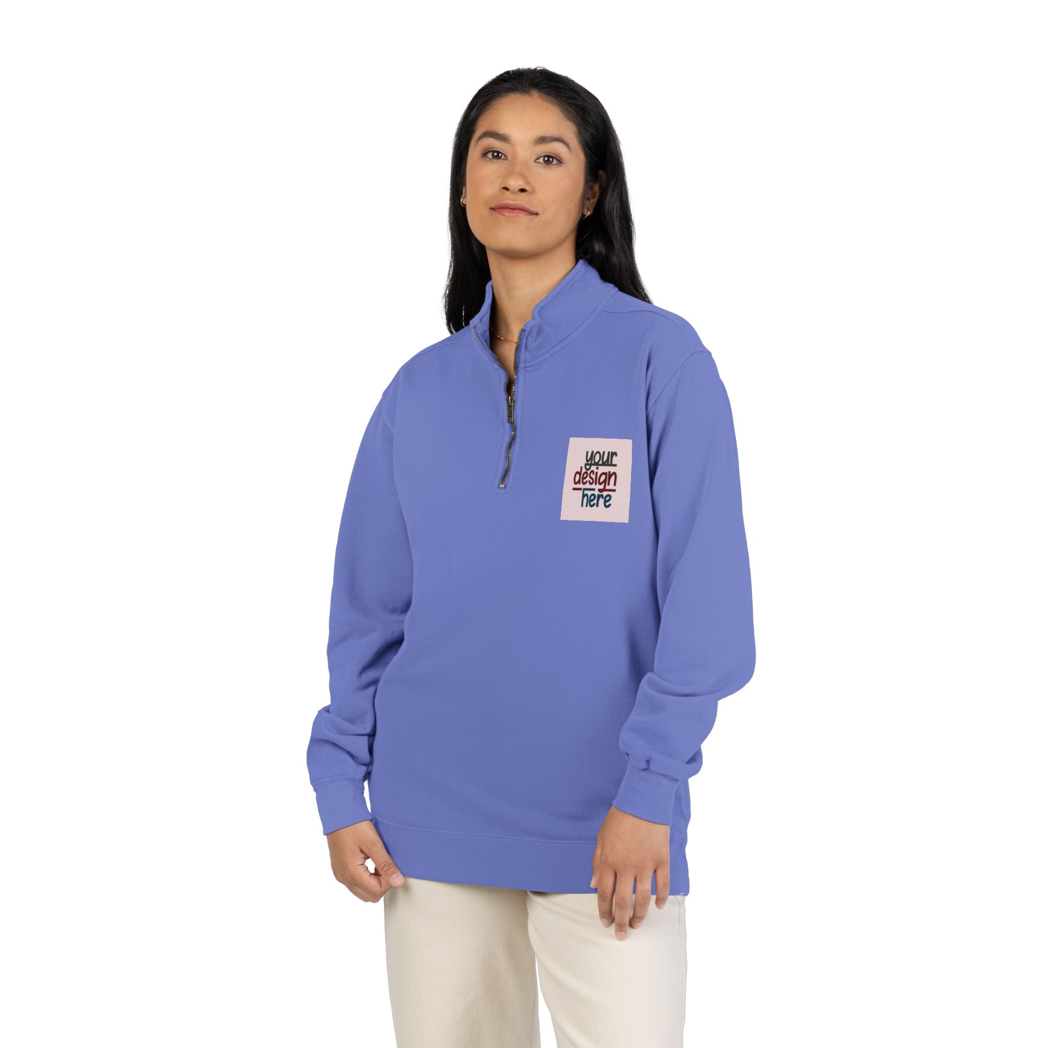 Customizable Comfort Colors 1580 Unisex Quarter Zip Sweatshirt