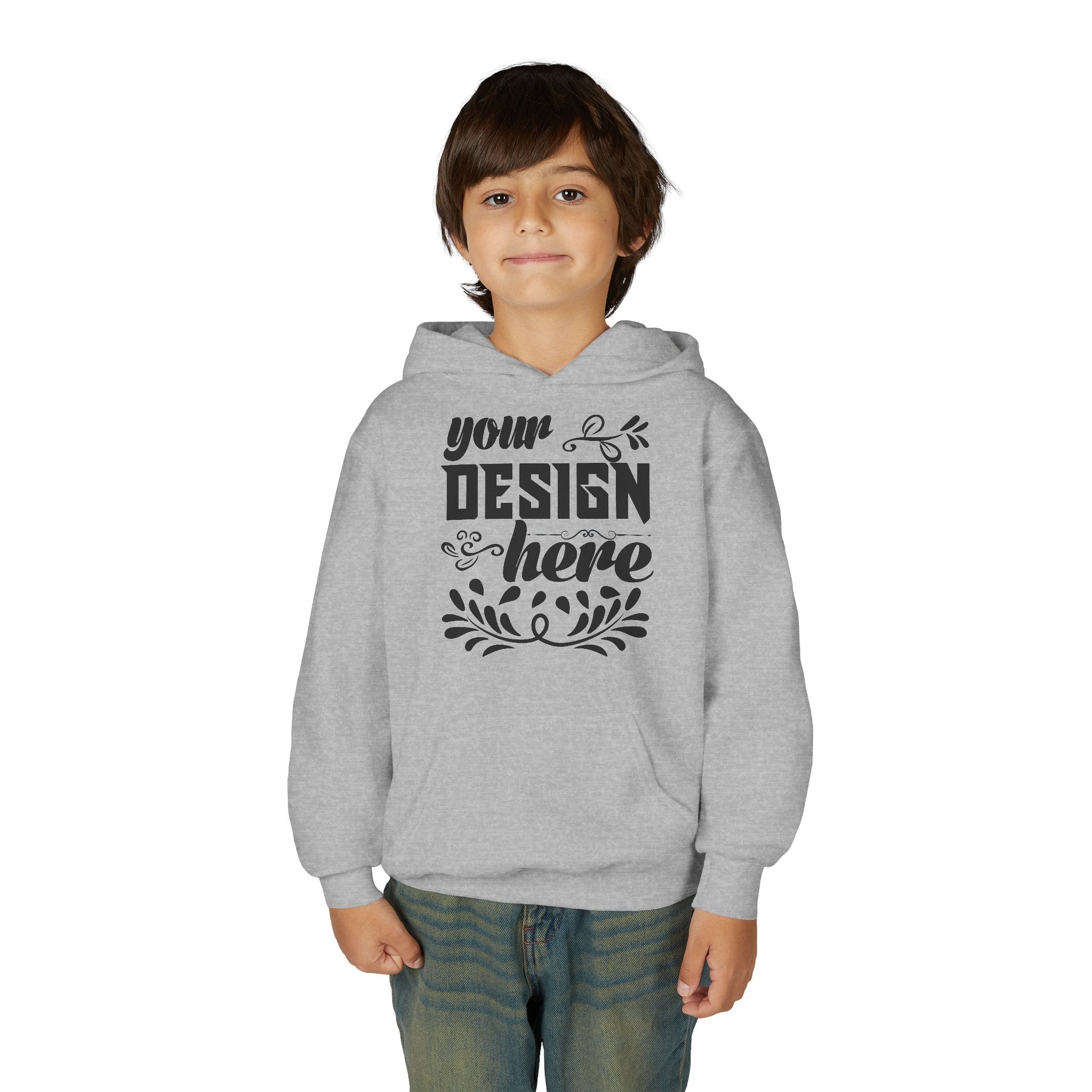 Customizable Gildan 18500B Youth Heavy Blend Hooded Sweatshirt