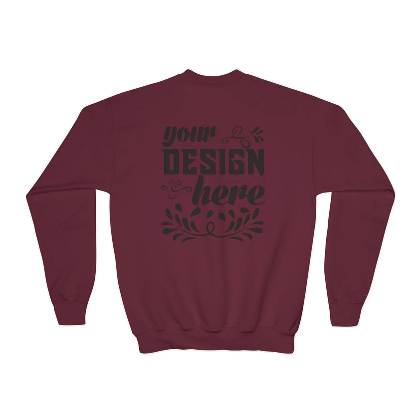 Customizable Gildan 18000B Youth Heavy Blend Crewneck Sweatshirt